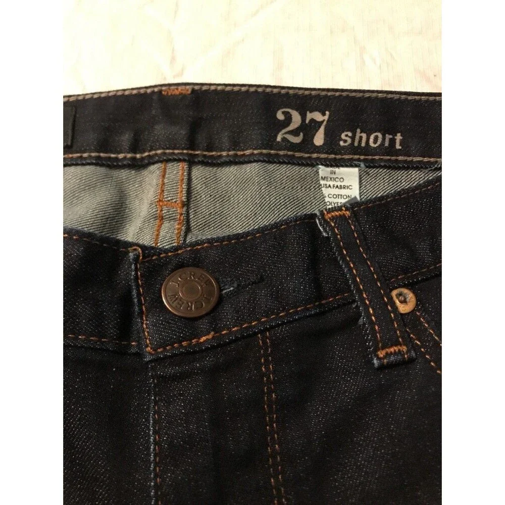 J. Crew Women's Jeans Matchstick Slim Straight Leg Dark Stretch Size 27 S X 31